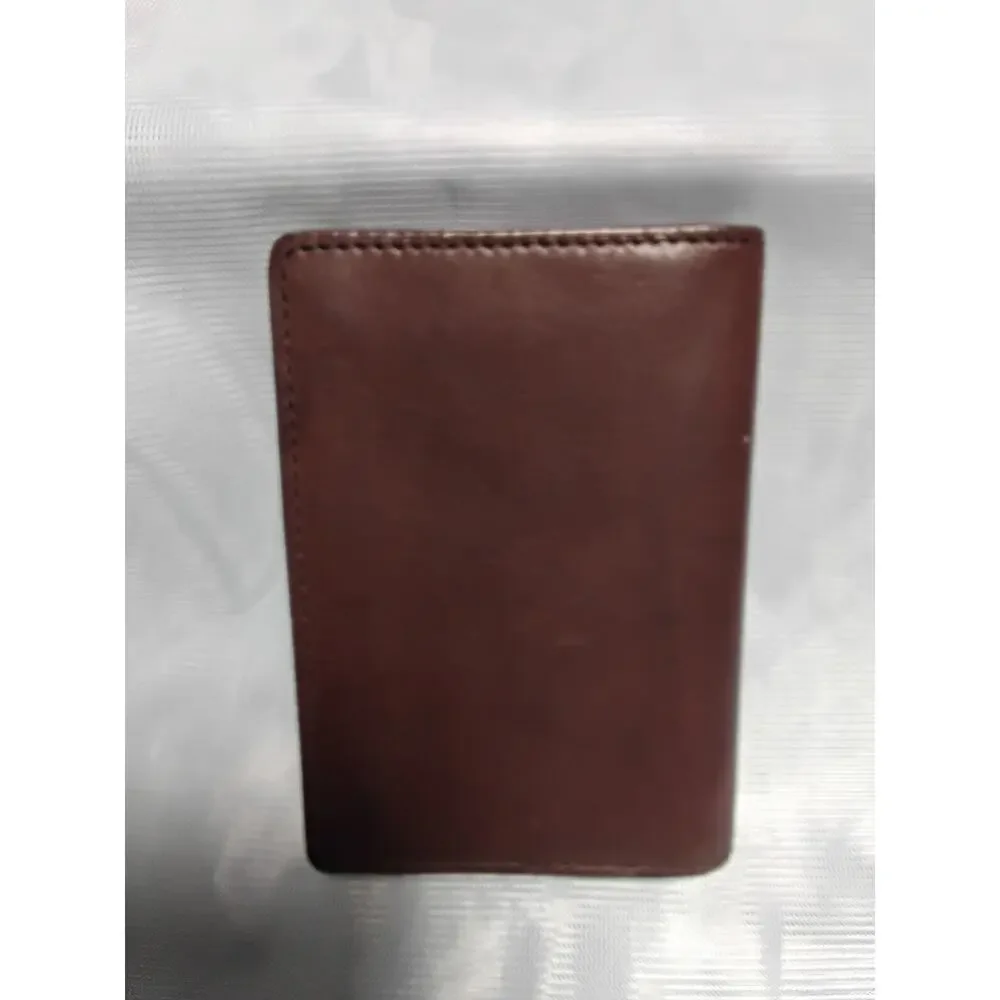 COACH Men's Brown leather wallet pre-owned nice low price Retail 78.00